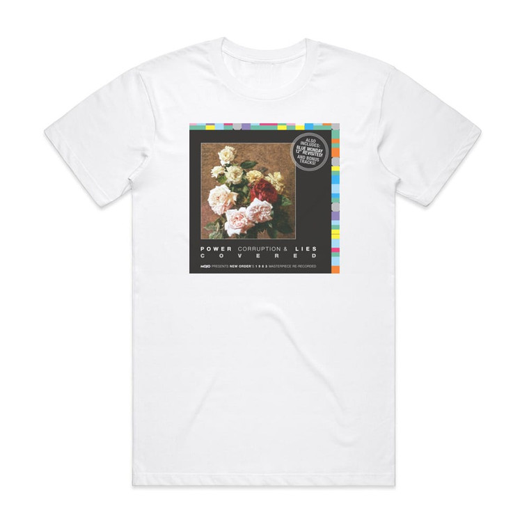 Various Artists Power Corruption Lies Covered Album Cover T-Shirt White