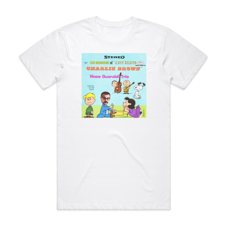 Vince Guaraldi Trio Jazz Impressions Of A Boy Named Charlie Brown Album Cover T-Shirt White