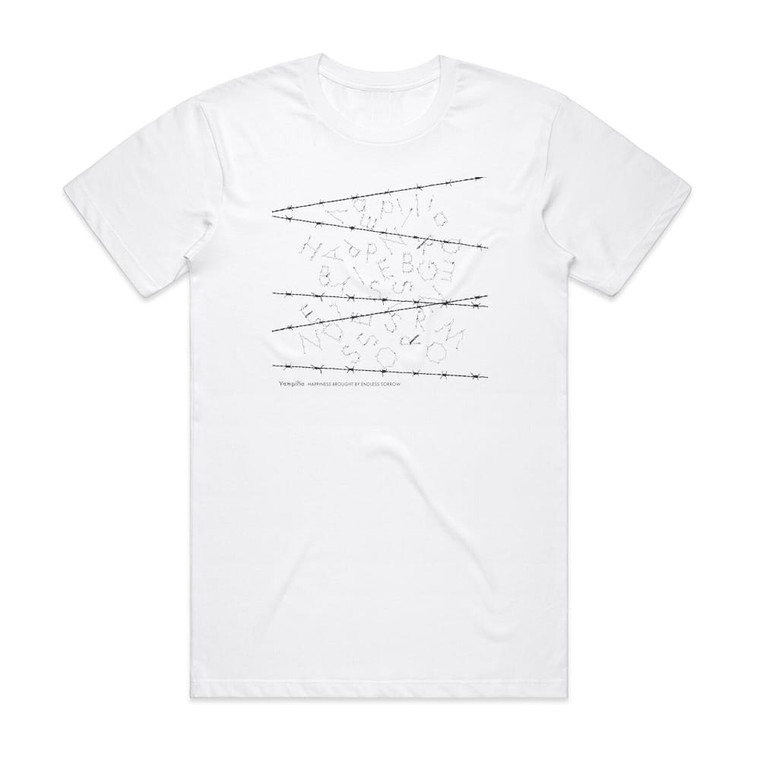 Vampillia Happiness Brought By Endless Sorrow Album Cover T-Shirt White