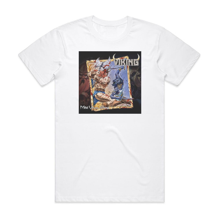 Viking Metal Versus Straw Album Cover T-Shirt White