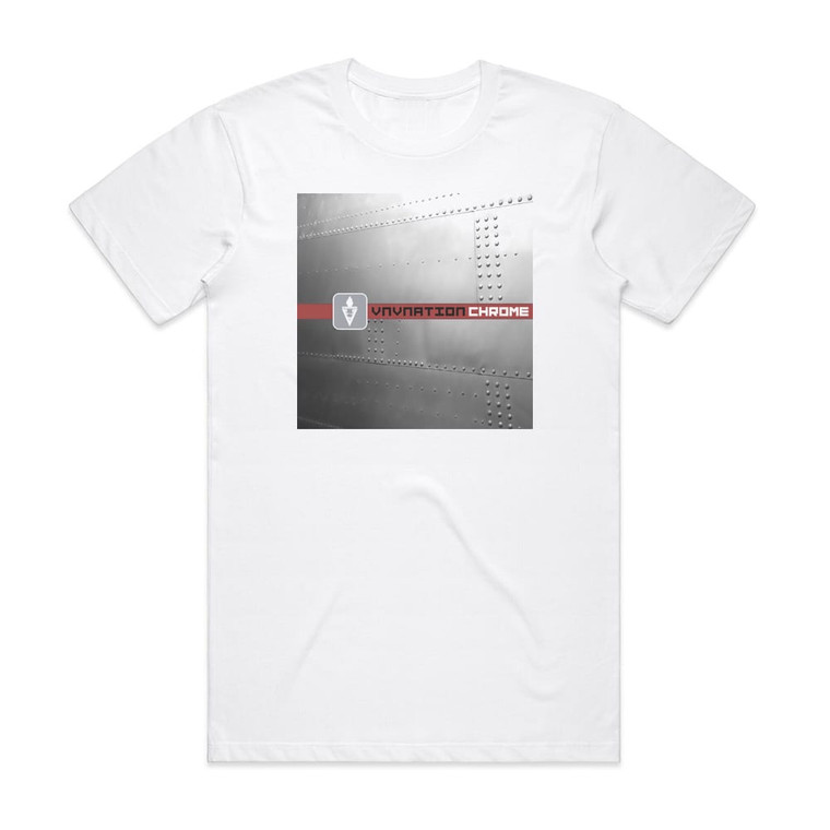 VNV Nation Chrome Album Cover T-Shirt White