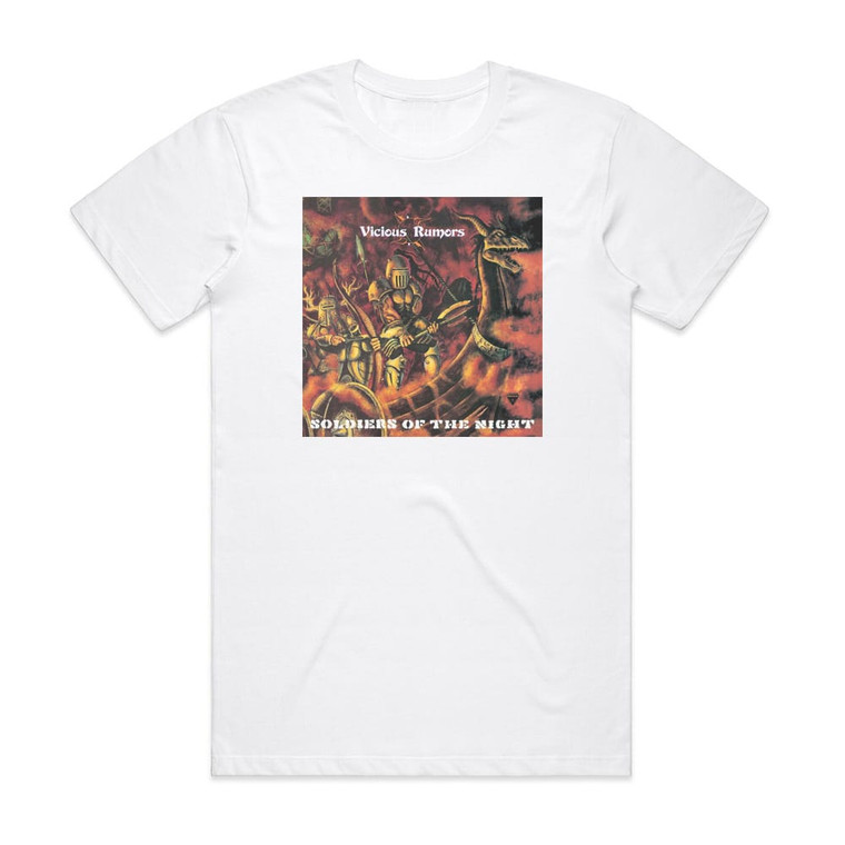Vicious Rumors Soldiers Of The Night Album Cover T-Shirt White