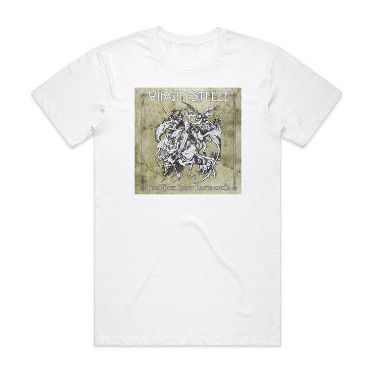 Virgin Steele The Black Light Bacchanalia 1 Album Cover T-Shirt White