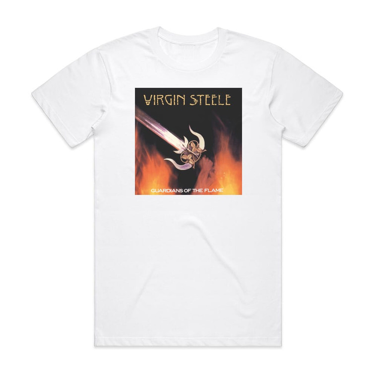 Virgin Steele Guardians Of The Flame 1 Album Cover T-Shirt White