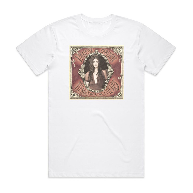 Vanessa Carlton Heroes And Thieves Album Cover T-Shirt White Vanessa Carlton Heroes And Thieves Album Cover T-Shirt White