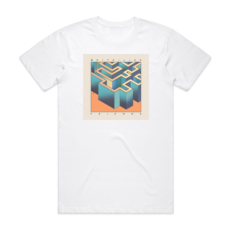 White Lies Friends Album Cover T-Shirt White White Lies Friends Album Cover T-Shirt White