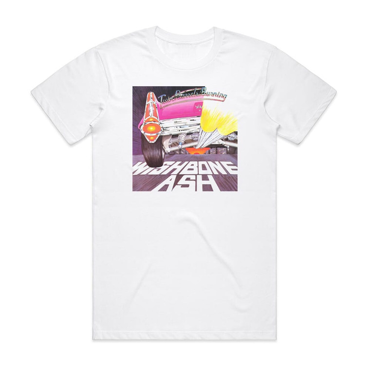 Wishbone Ash Twin Barrels Burning Album Cover T-Shirt White