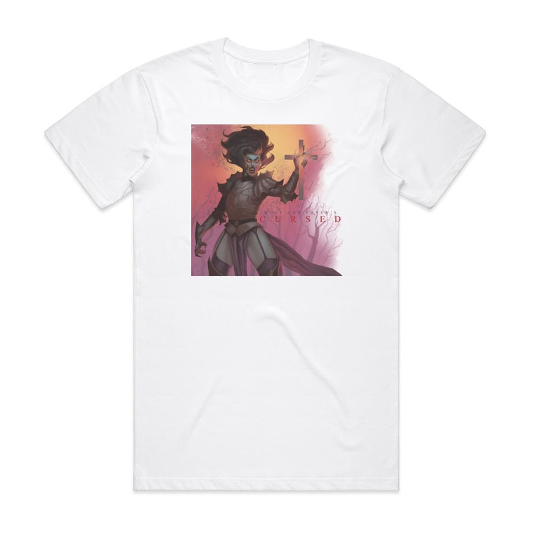 Wolf and Raven Cursed Album Cover T-Shirt White