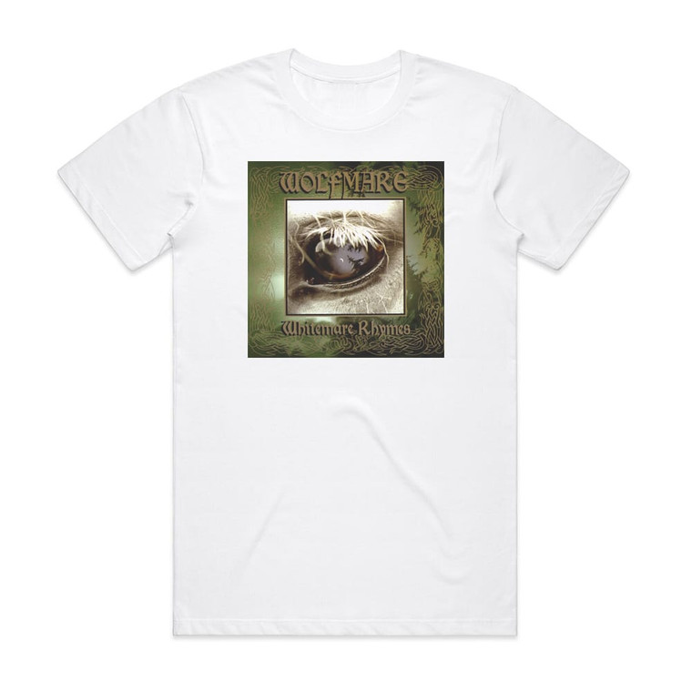 Wolfmare Whitemare Rhymes Album Cover T-Shirt White Wolfmare Whitemare Rhymes Album Cover T-Shirt White