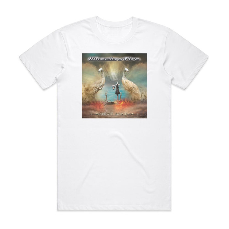 Wheels of Fire Begin Again Album Cover T-Shirt White