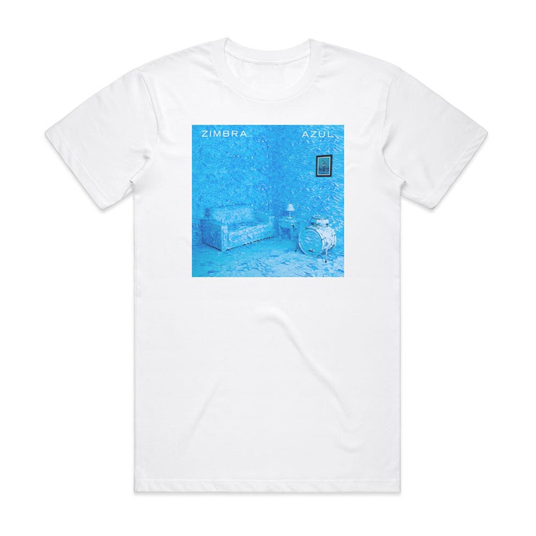 Zimbra Azul Album Cover T-Shirt White