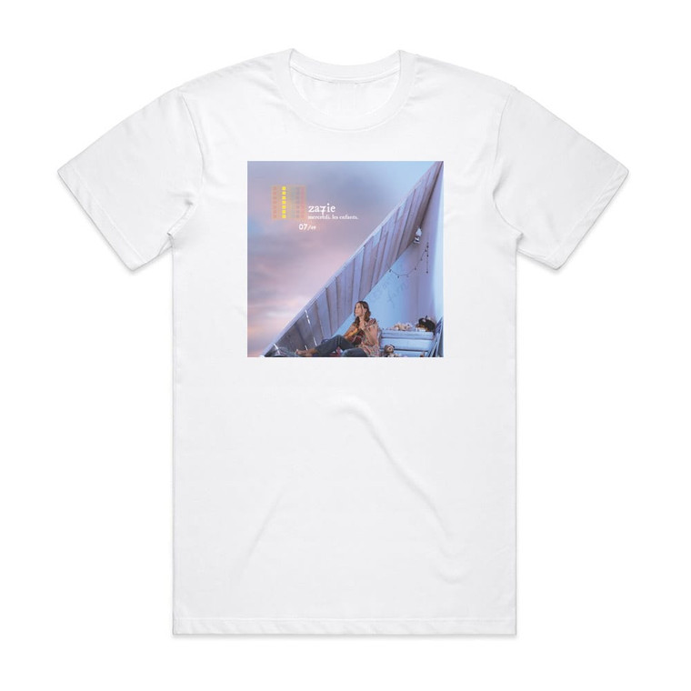 Zazie Za7Ie 1449 3 Album Cover T-Shirt White