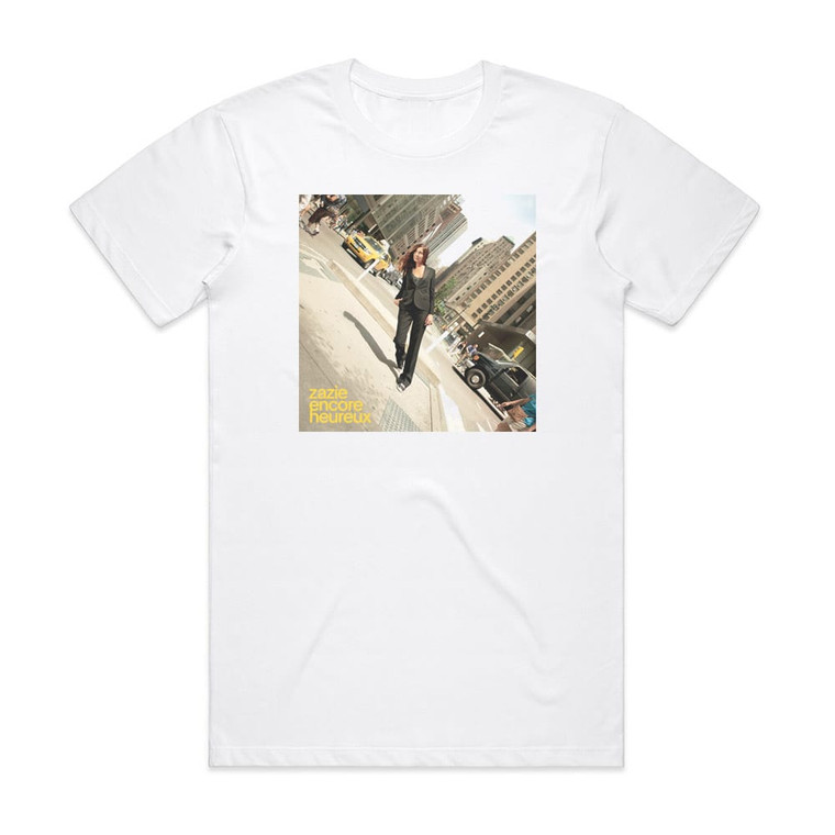 Zazie Encore Heureux Album Cover T-Shirt White