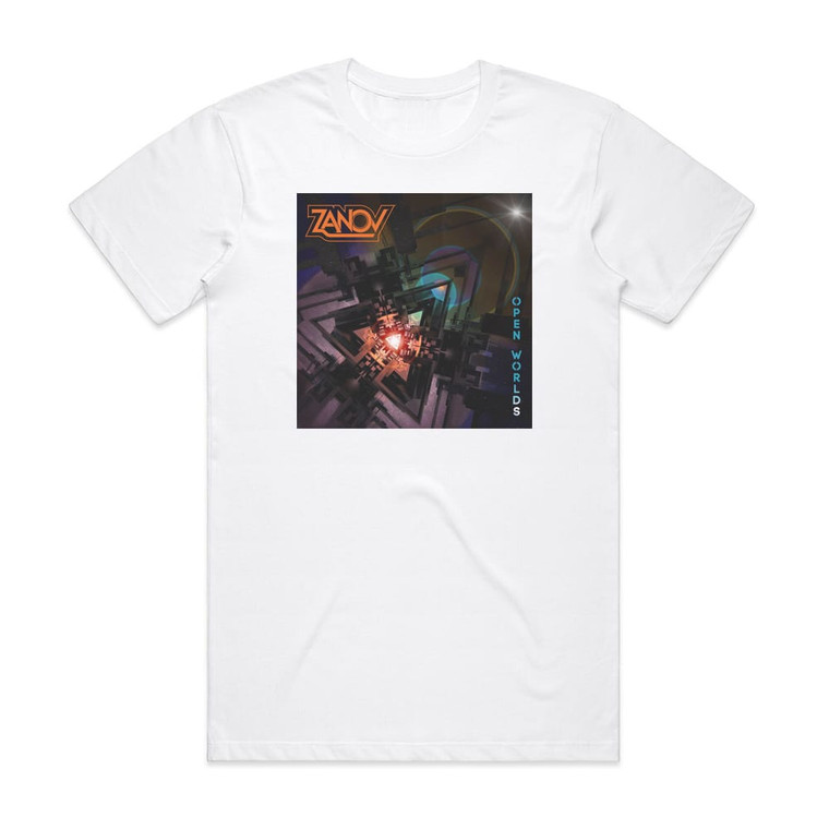 Zanov Open Worlds Album Cover T-Shirt White