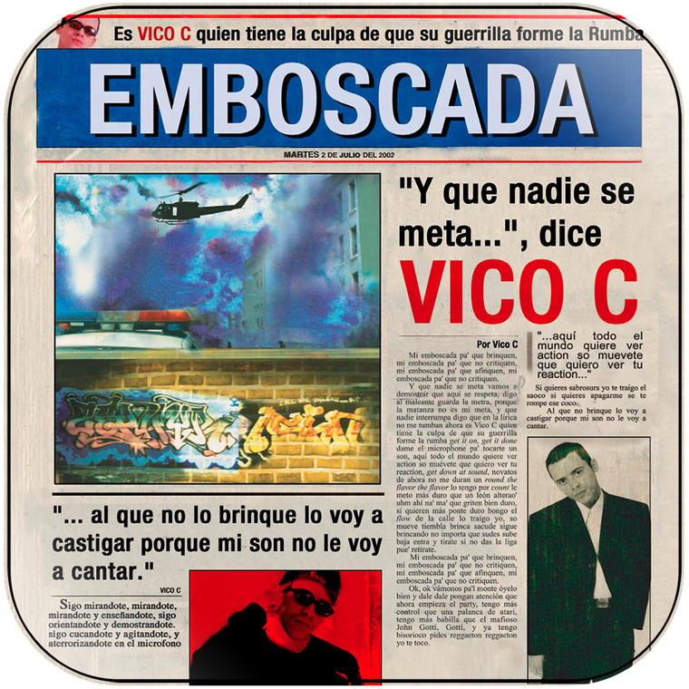 Vico C Emboscada Album Cover Sticker