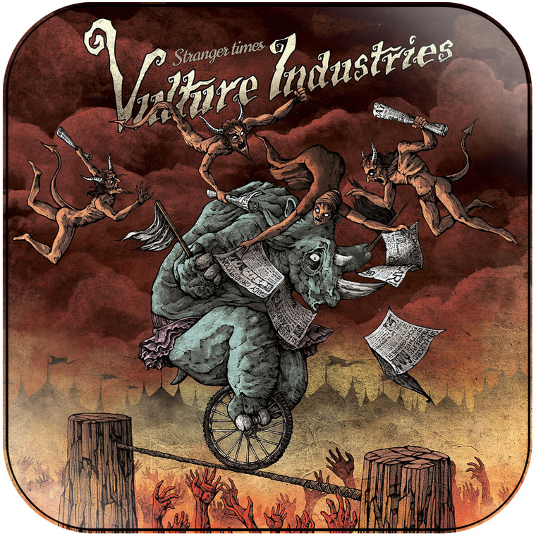 Vulture Industries Stranger Times Album Cover Sticker