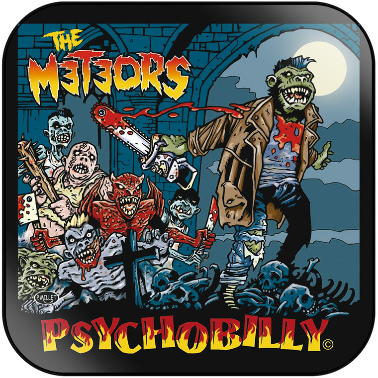 The Meteors Psychobilly Album Cover Sticker