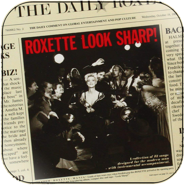 Roxette Look Sharp Album Cover Sticker