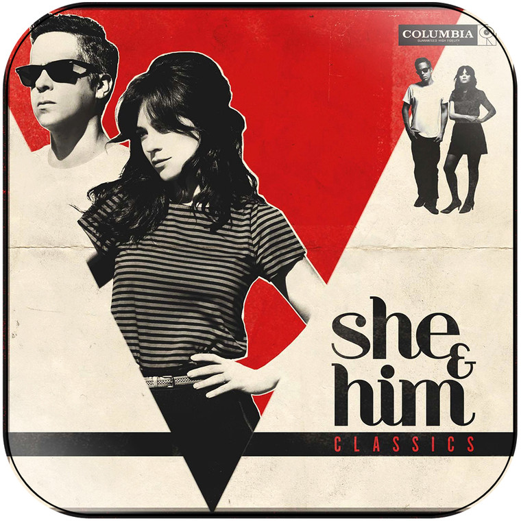 She and Him Classics Album Cover Sticker