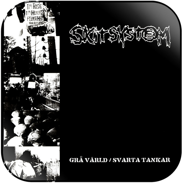 Skitsystem Gr Vrld Svarta Tankar Album Cover Sticker
