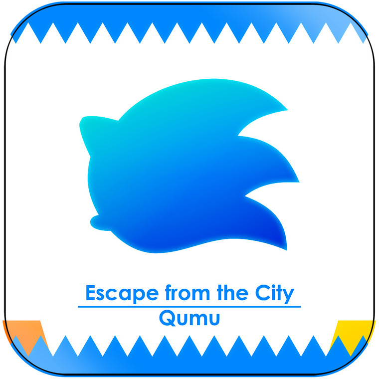 Qumu Escape From The City From Sonic Adventure 2 Album Cover Sticker Album Cover Sticker