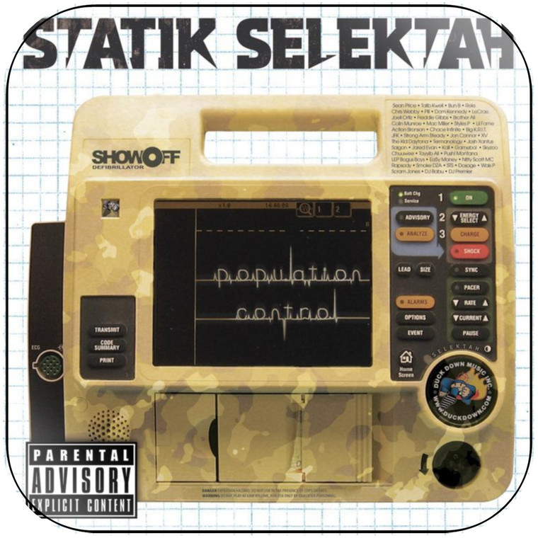 Statik Selektah Population Control Album Cover Sticker