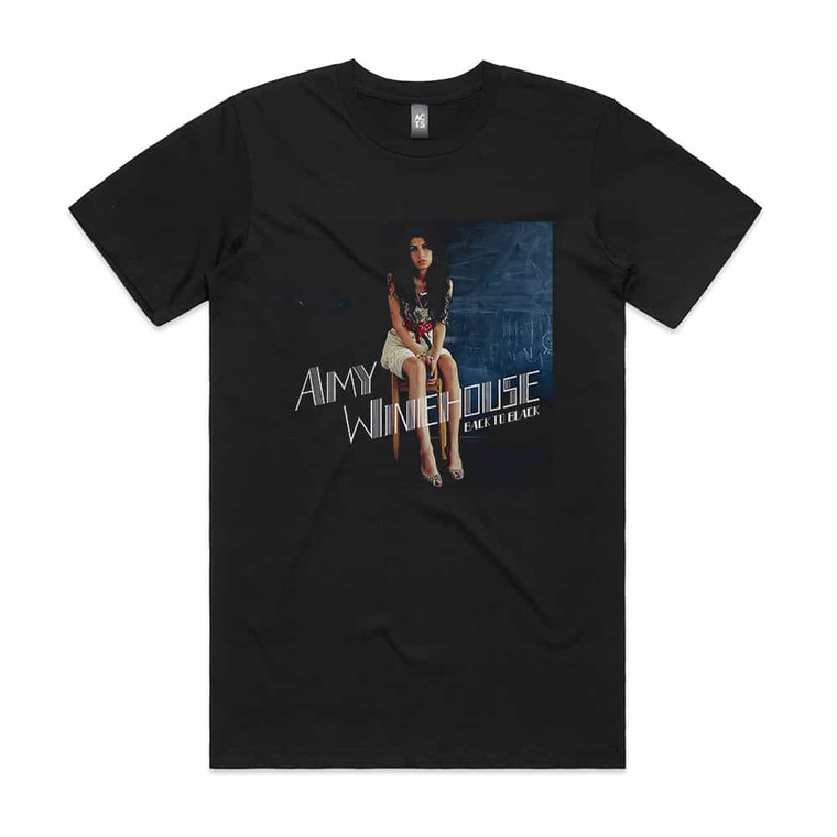Amy Winehouse Back To Black  Album Cover T-Shirt Black