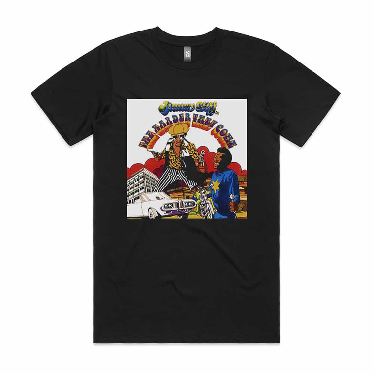 Jimmy Cliff The Harder They Come Album Cover T-Shirt Black
