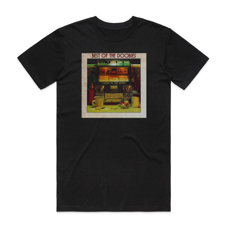 The Doobie Brothers Best Of The Doobies Album Cover T-Shirt Black