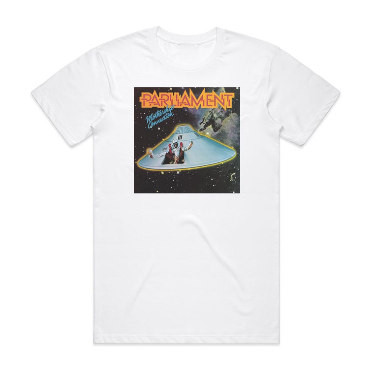 Parliament Mothership Connection Album Cover T-Shirt White