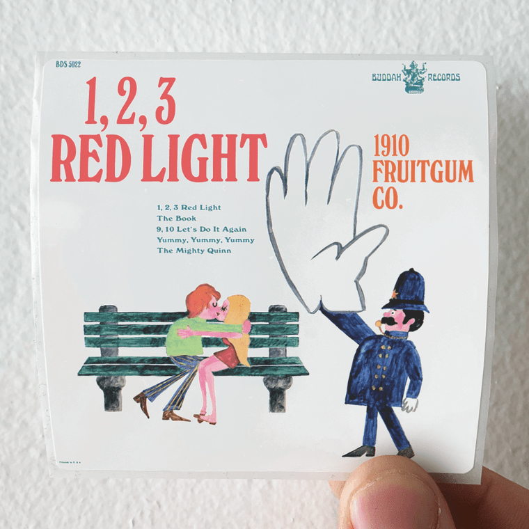 1910 Fruitgum Company 1 2 3 Red Light Album Cover Sticker