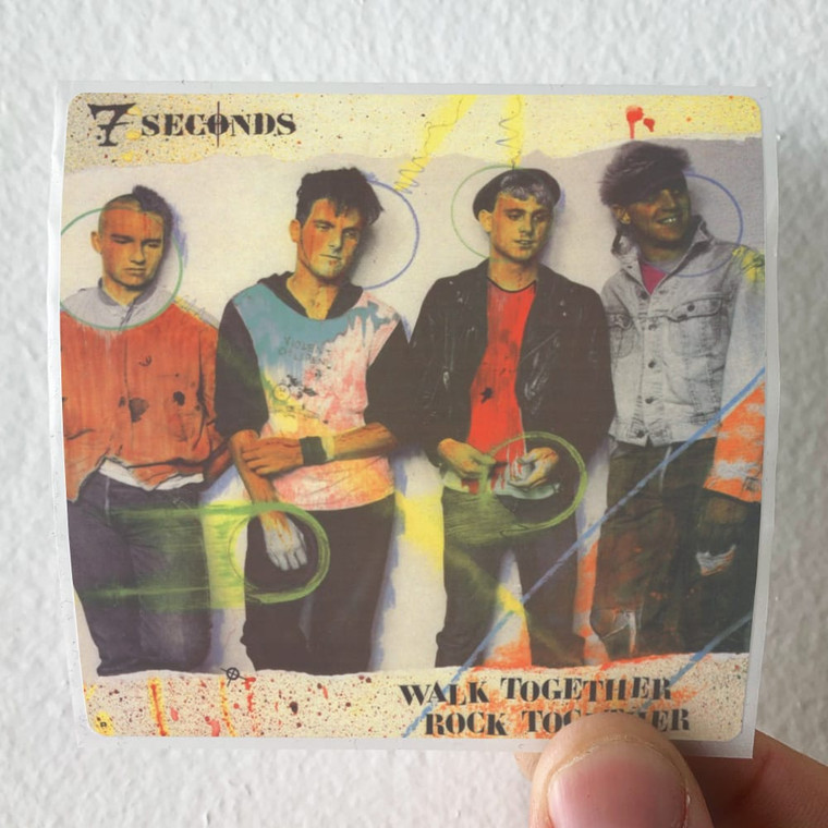 7 Seconds Walk Together Rock Together Album Cover Sticker
