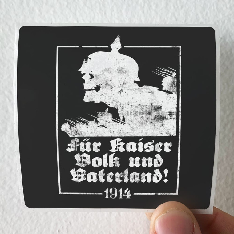 1914 Fr Kaiser Volk Und Vaterland Album Cover Sticker