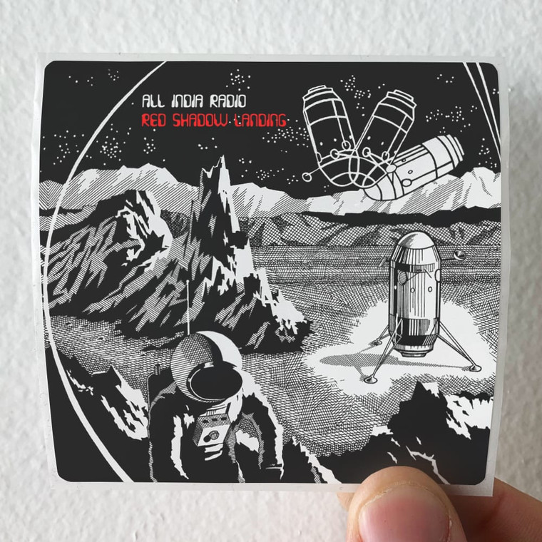 All-India-Radio-Red-Shadow-Landing-Album-Cover-Sticker