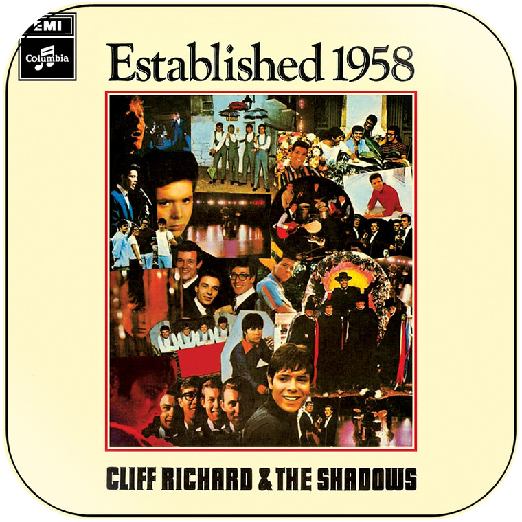 Cliff Richard and The Shadows established 1958 Album Cover Sticker Album Cover Sticker