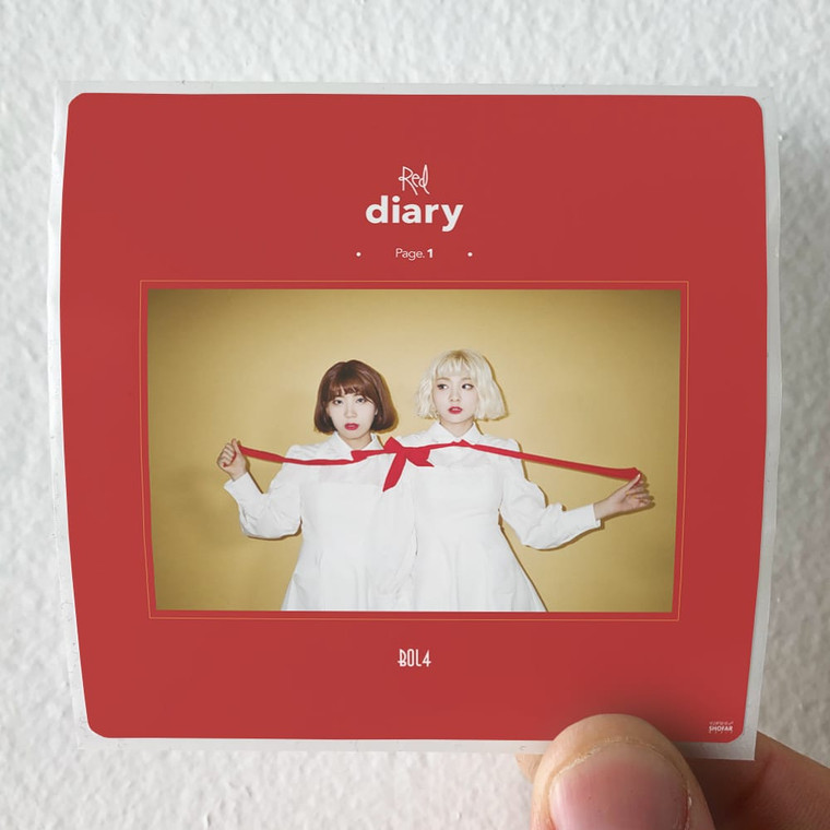 Bolbbalgan4-Red-Diary-Page1-Album-Cover-Sticker
