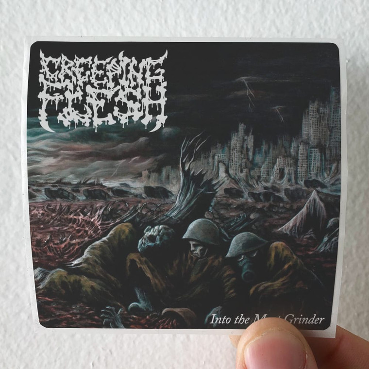 Creeping-Flesh-Into-The-Meat-Grinder-Album-Cover-Sticker