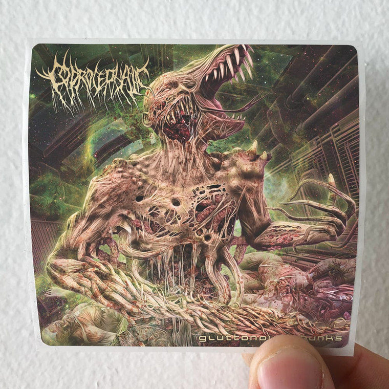 Coprocephalic Gluttonous Chunks Album Cover Sticker
