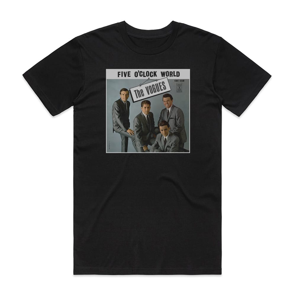The Vogues Five Oclock World Album Cover T-Shirt Black