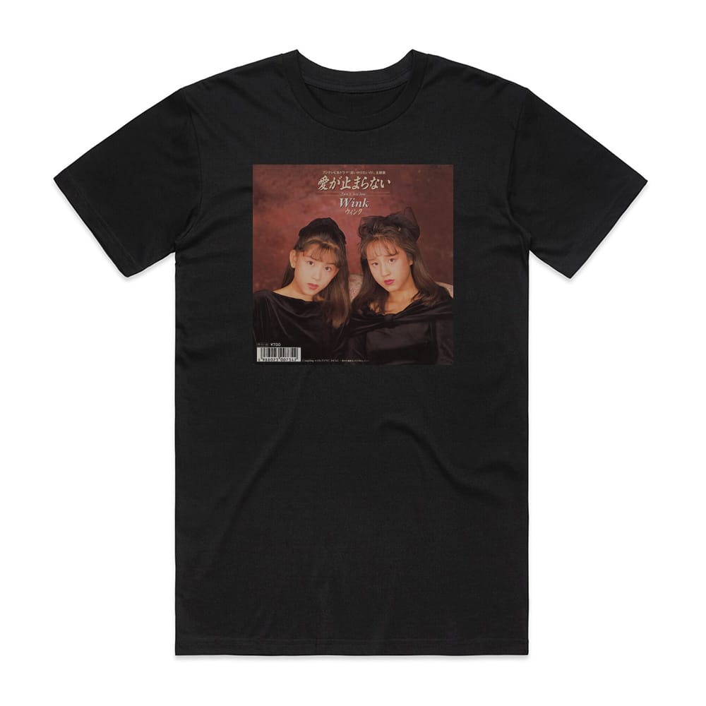 Wink Turn It Into Love Album Cover T-Shirt Black