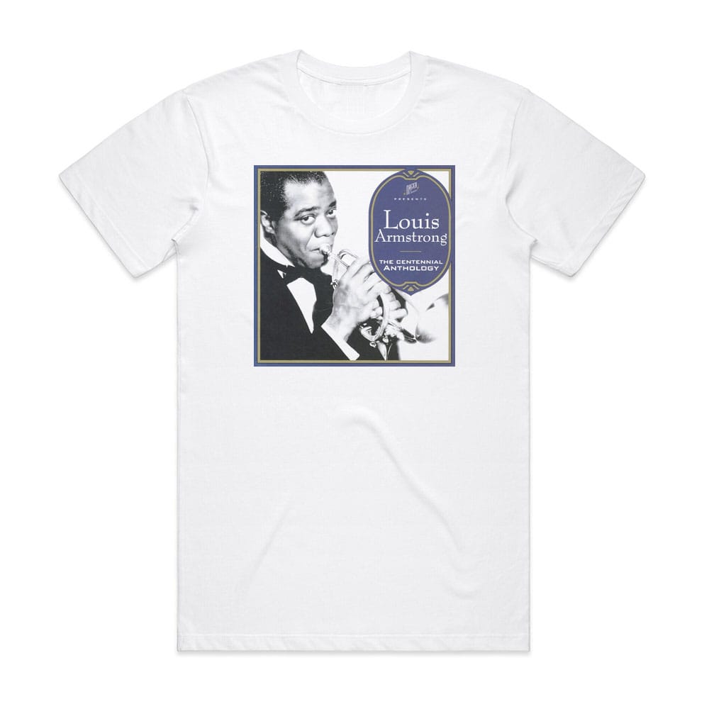 Louis Armstrong The Centennial Anthology Album Cover T-Shirt White