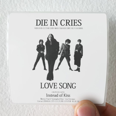 DIE IN CRIES Love Song Album Cover Sticker