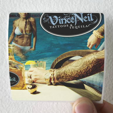 Vince Neil Tattoos Tequila Album Cover Sticker