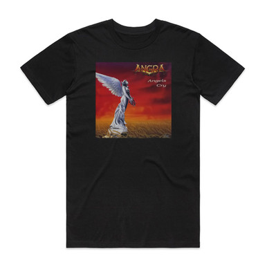 【ANGRA Angels Cry】【未使用】90s Tシャツ L Angra Angels Cry Album Cover T-Shirt Black