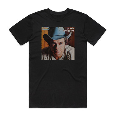 Merle Haggard Back To The Barrooms Album Cover T-Shirt Black