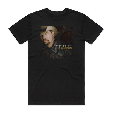 Toby Keith 35 Biggest Hits Album Cover T-Shirt Black