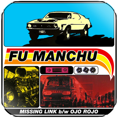 fu manchu シルクスクリーン　ポスター missing-link-bw-ojo-rojo-album