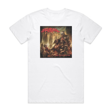 Brain Drill Apocalyptic Feasting Album Cover T-Shirt White