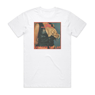 Keel Lay Down The Law Album Cover T-Shirt White