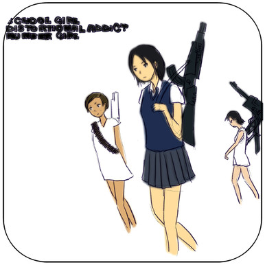 NUMBER GIRL - School Girl Distortional Addict-1 Album Cover Sticker